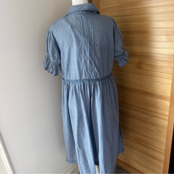 Anthropologie Pilcro Flowy Puff Sleeve Shirt Dress XSP - Picture 8 of 12